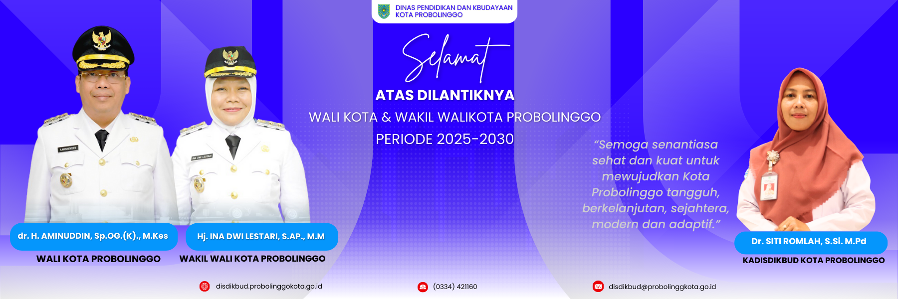 Selamat Wali Kota dan Wakil Wali Kota 2025-2030