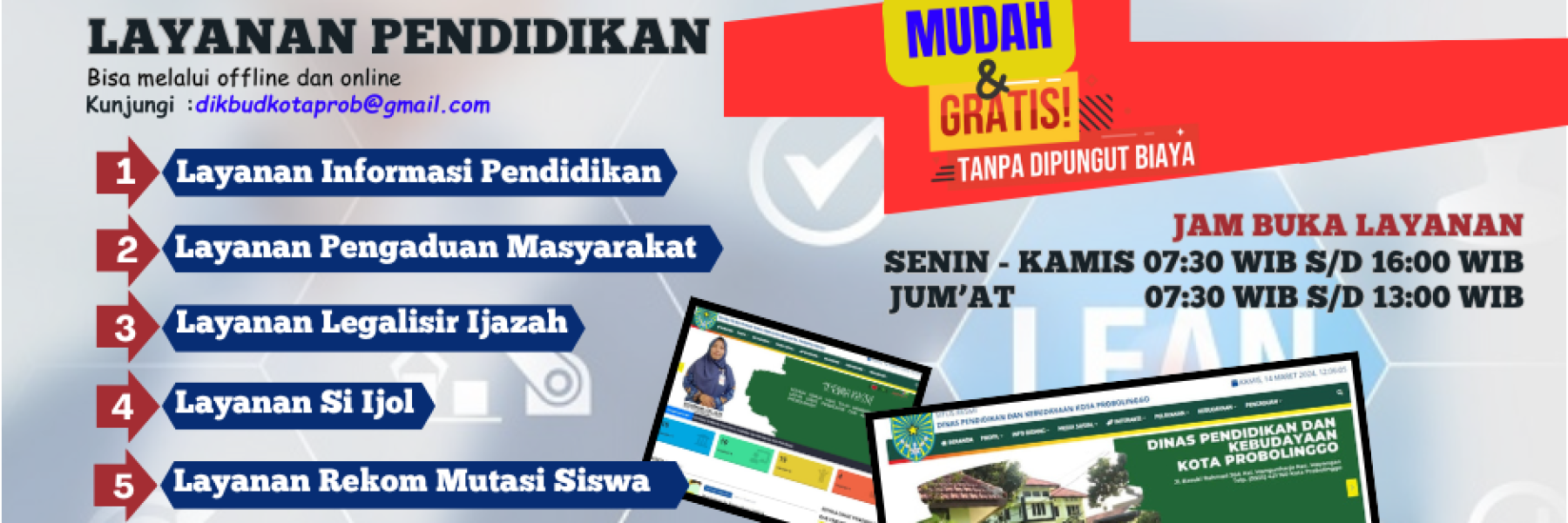 Layanan Infprmasi dan Jam Layanan